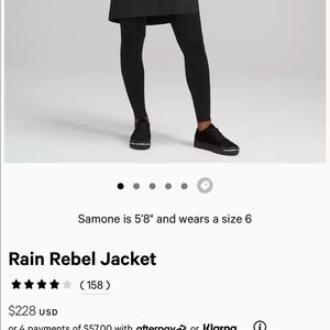Lululemon Rebel Rain Jacket Size 12